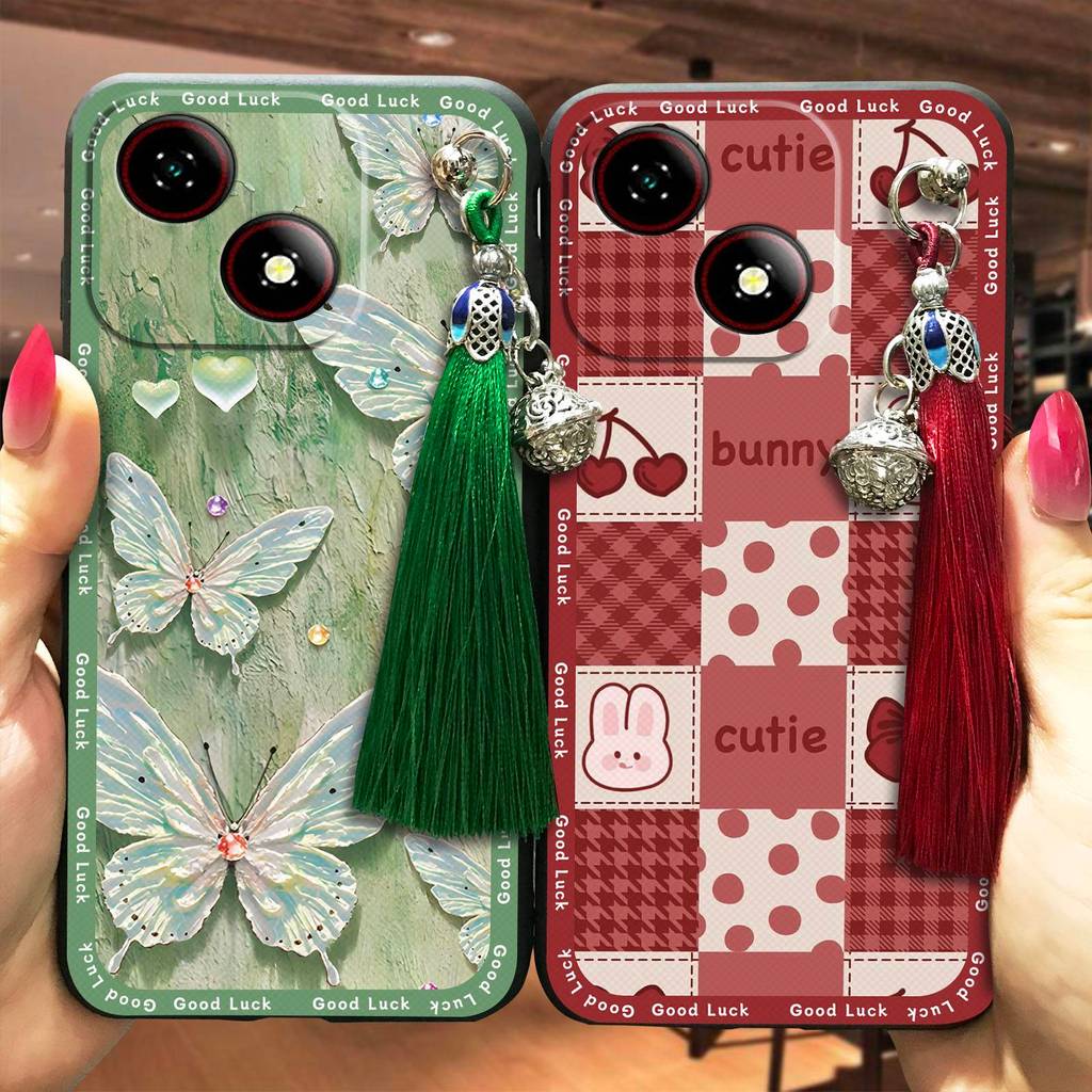 พู่ Bell เคสโทรศัพท์สําหรับ ZTE Blade A35E Anti-knock ป้องกันกันน้ําแฟชั่นออกแบบน่ารักซิลิโคนป้องกัน