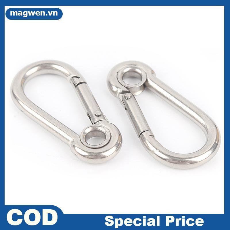 Magwen M4 M5 M6 M7 M8 สแตนเลส Carabiner Carbine Snap Hook พร้อมตาไก่สปริง Bule Key แหวน VN