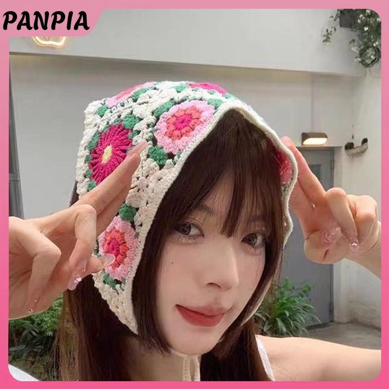 PANPIA Headband แฟชั่นCrocheted Hollow Triangle Scarfสำหรับผู้หญิง