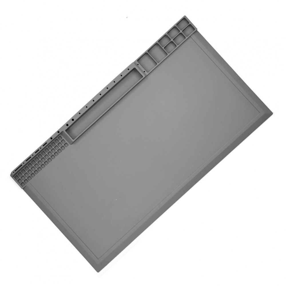 TE-612 สีเทาบัดกรี 380x210 มม.ซิลิโคนแผ่นทนความร้อนสําหรับซ่อม Tasks