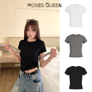 < MOSESQUEEN > กางเกงลูกเรือแขนสั้นพื้นฐาน สีหลากหลาย นุ่มสบาย ระบายอากาศได้ดี เหมาะสำหรับสวมใส่ประจำวัน #63576