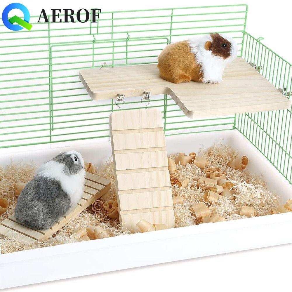 AEROF Hamster Ledge Mouse Chinchilla Wood Rat Bird Cage Accessories