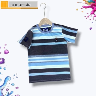 เสื้อยืดคอกลมเด็กลายเก๋ ปักหมี ใส่สบาย ปักแน่นๆ สีสดใส