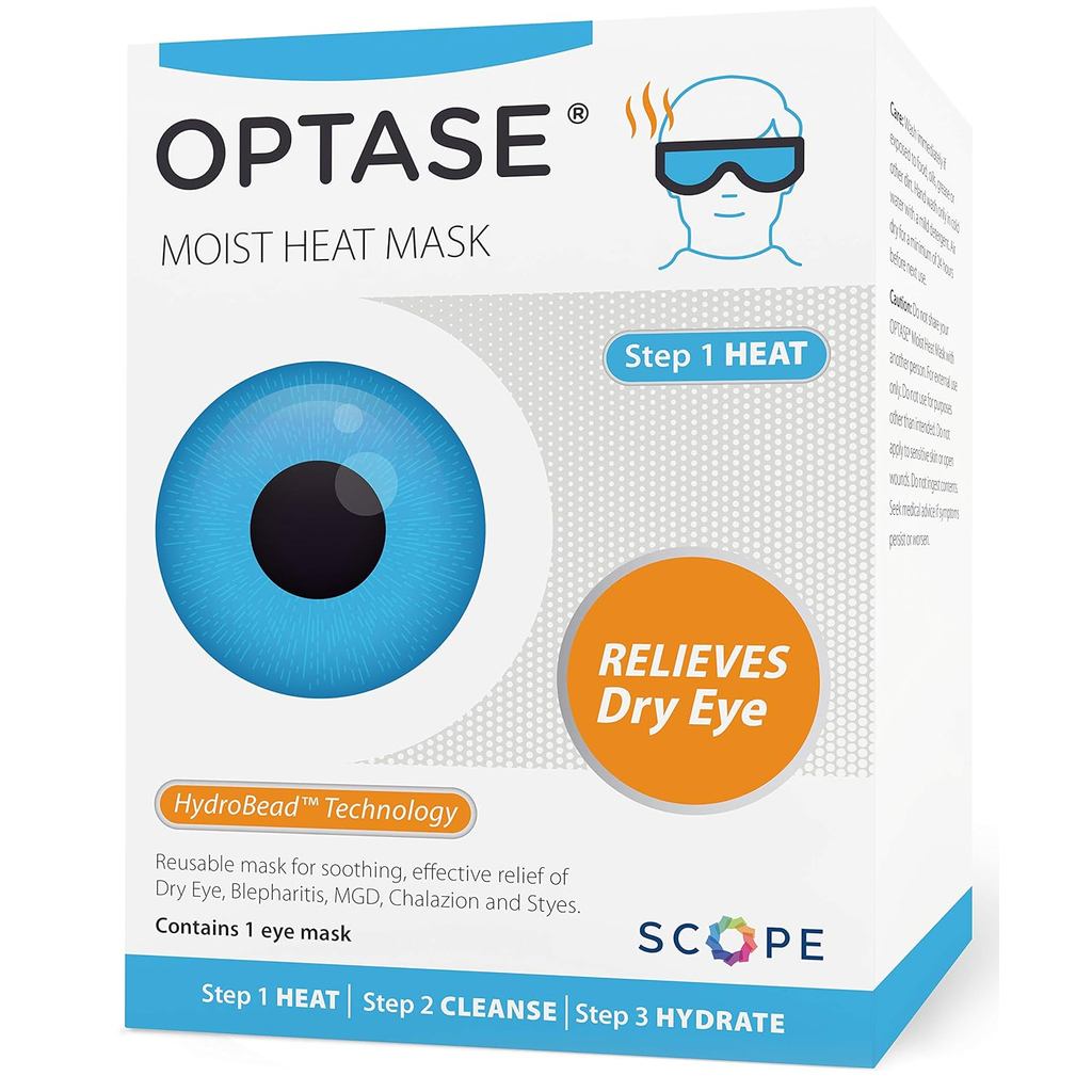 Optase Moist Heat Mask – Heated Eye Mask สําหรับตาแห้งด้วยเทคโนโลยี HydroBead – ล้างทําความสะอาดได้,