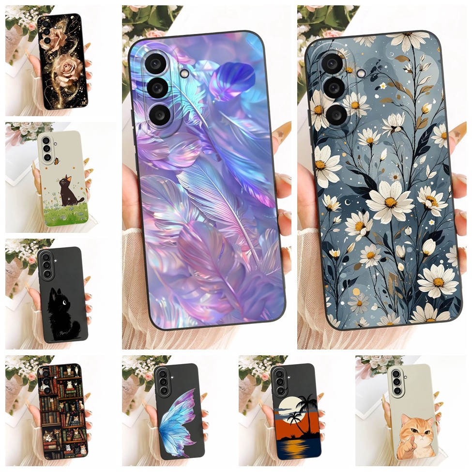 ปลอกสําหรับ Samsung Galaxy M56 5G ฝาครอบ SM-M566B แฟชั่นการ์ตูนน่ารักตลกทาสีซิลิโคนเคสโทรศัพท์สําหรั