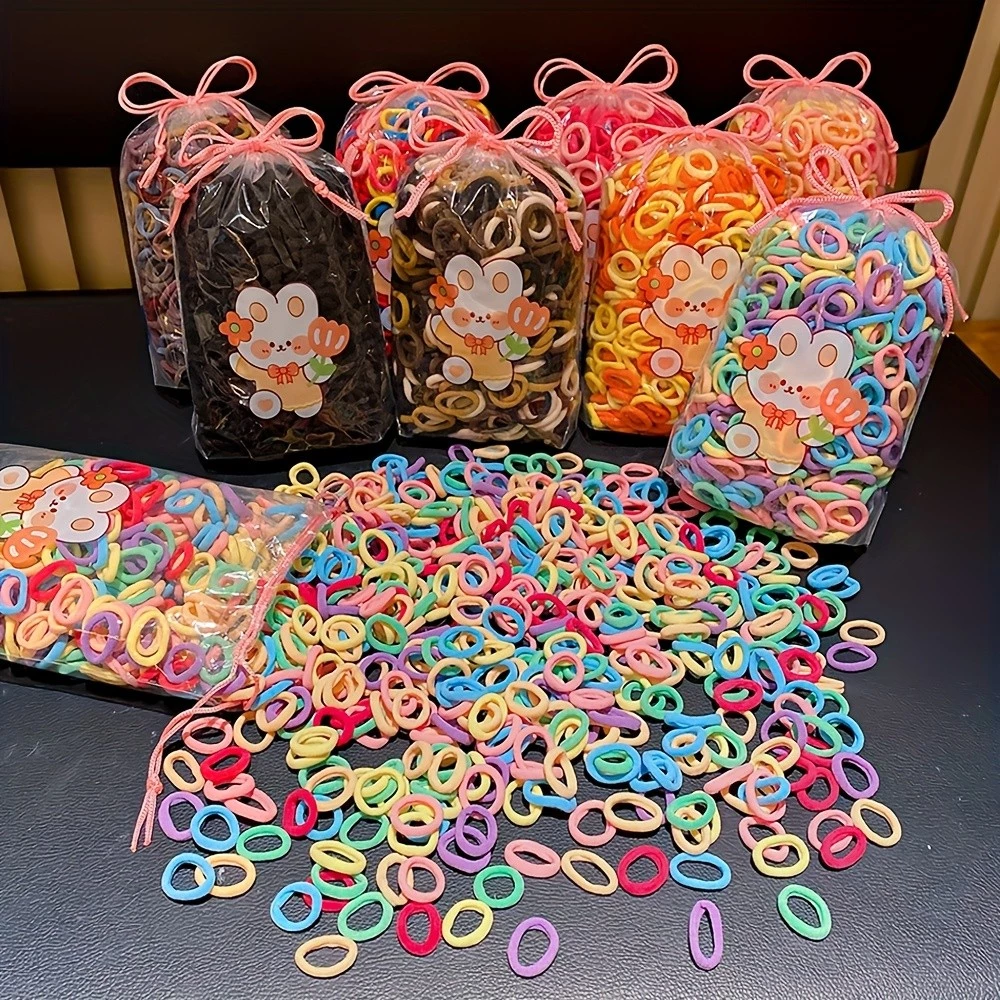 98ชิ้นสายรุ้งสียืดหยุ่นผูกผมยืดสูงวงผมสําหรับผู้หญิงสาวทุกวันโรงเรียนพรรคจัดแต่งทรงผมอุปกรณ์ของขวัญที่สมบูรณ์แบบ
