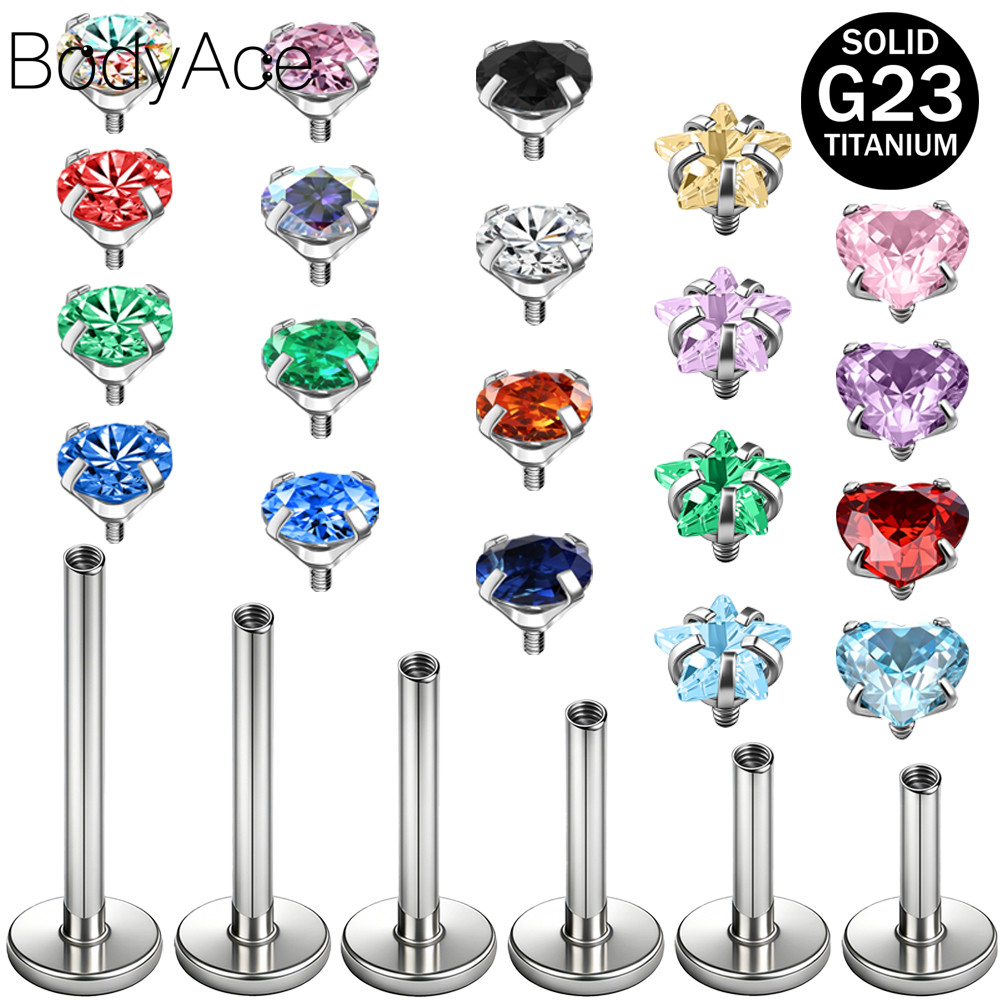 Bodyace ต่างหู titanium ขนาด 16G/18G/20G