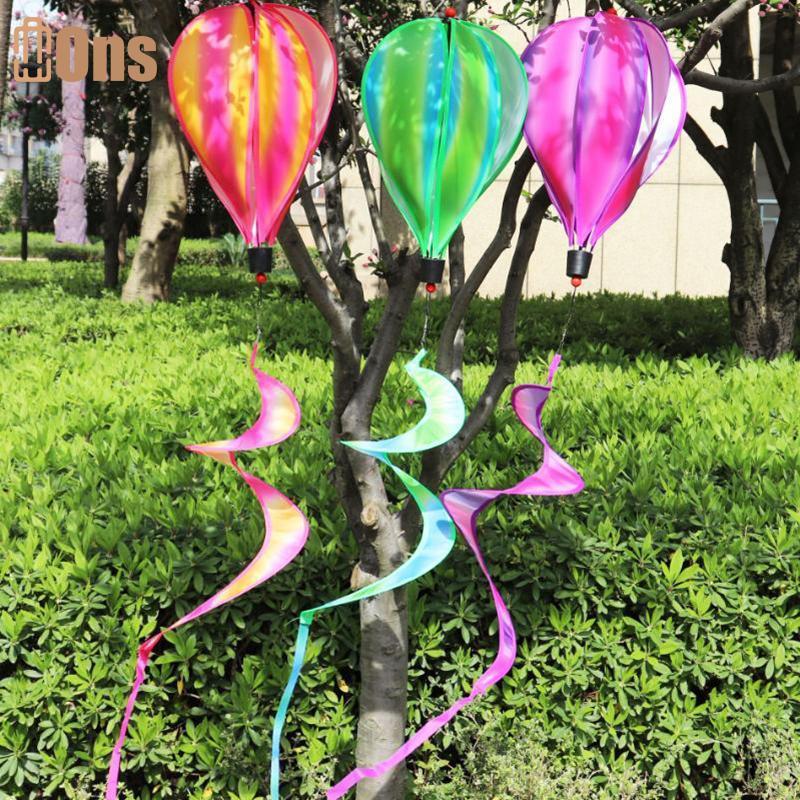Ons Rainbow Hot Air บอลลูน Wind Spinner สําหรับ Garden & Outdoor Decor ที่