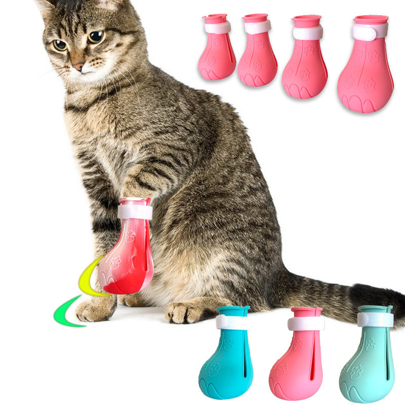 Cat Foot Cover Anti-Scratch Cat Shoes Claw Protector Pet Cat Paw Cover