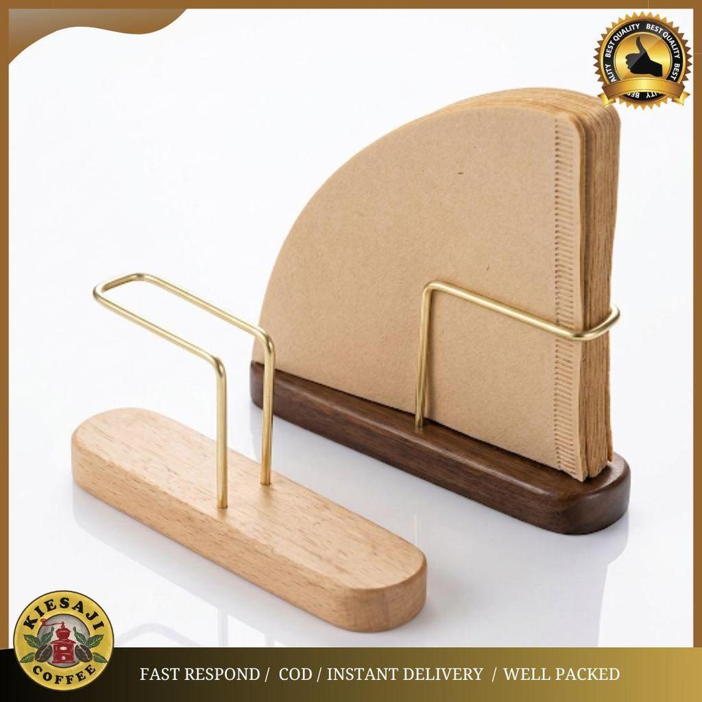 One Two Cups Coffee Filter Paper Holder Wood Filter Paper Holder - P-55