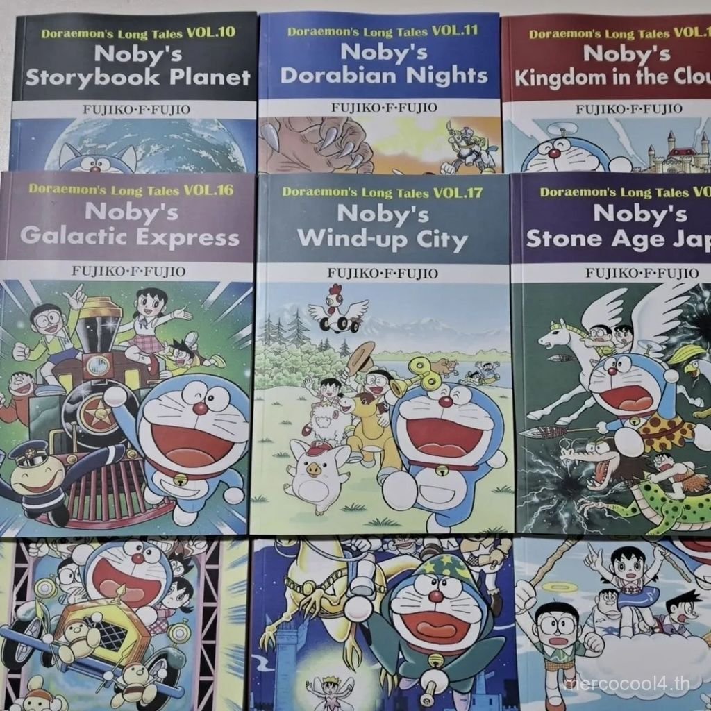 เวอร์ชั่นการพิมพ์สีภาษาอังกฤษ Doraemon Novel Series Comics 17 เล่ม Doraemon1-17 Doraemon