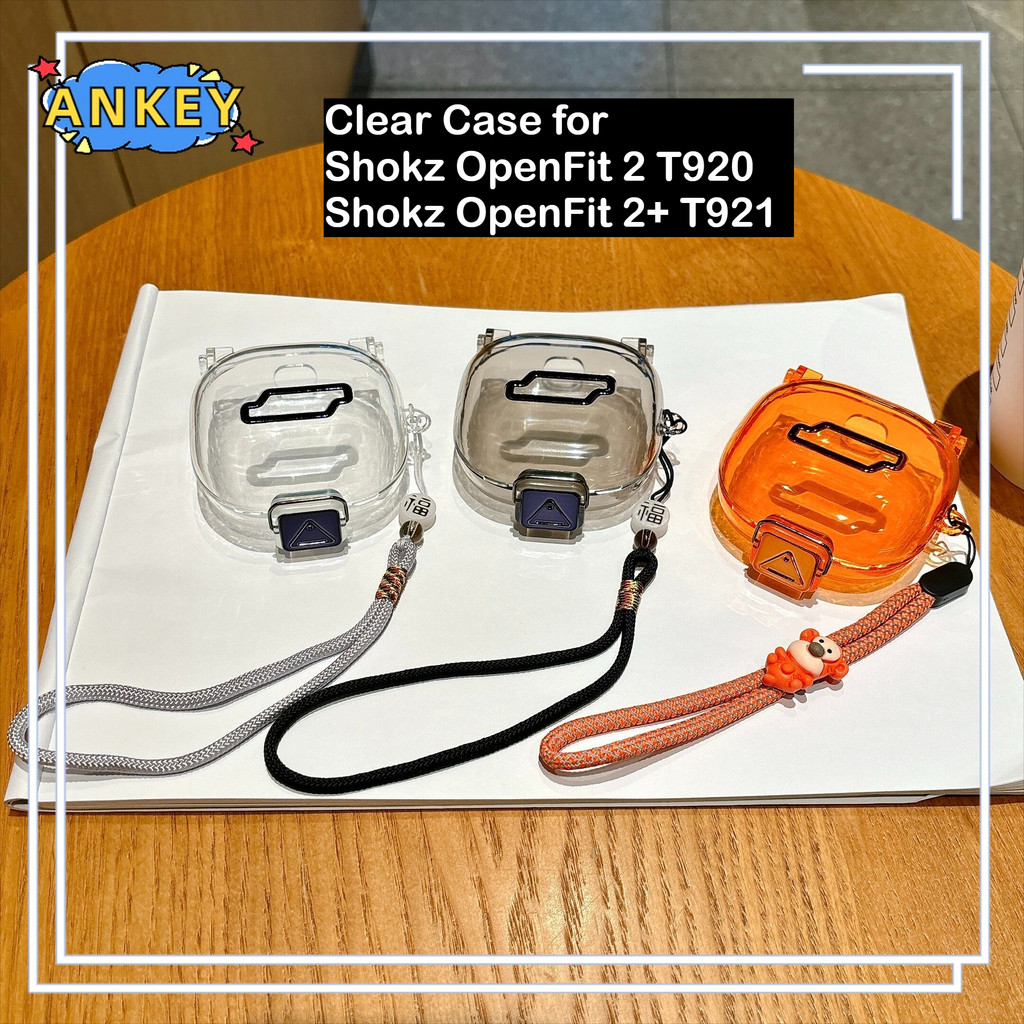 for Shokz OpenFit 2+ T921 Case Protective Transparent Clear TPU Covers Shokz OpenFit 2 T920 Bluetoot