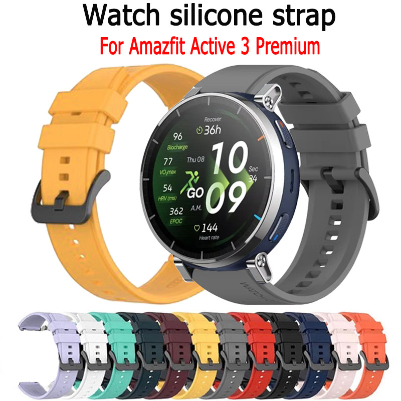 สายซิลิโคนสําหรับ Amazfit Active 3 Premium สมาร์ทวอทช์ สายรัดข้อมือเปลี่ยนสร้อยข้อมือ