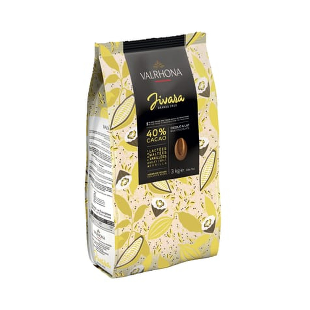 (จัดส่งแบบควบคุมอุณหภูมิ)Valrhona Jivara Lactee 40% 3Kg ช็อกโกแลตนม วาโรนา