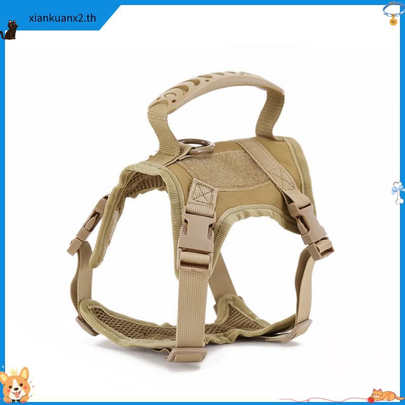 harness สุนัข K9 เสื้อกั๊กยุทธวิธี พร้อมสายจูง ปรับได้ K9 สําหรับฝึกสุนัข แมว ขนาดเล็ก