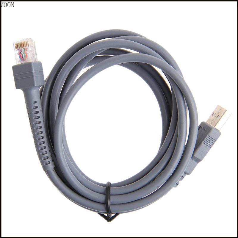 MOON Symbol เครื่องสแกนบาร์โค้ด สาย USB LS1203 LS2208 LS4208 LS3008 CBA-U01-S07ZAR