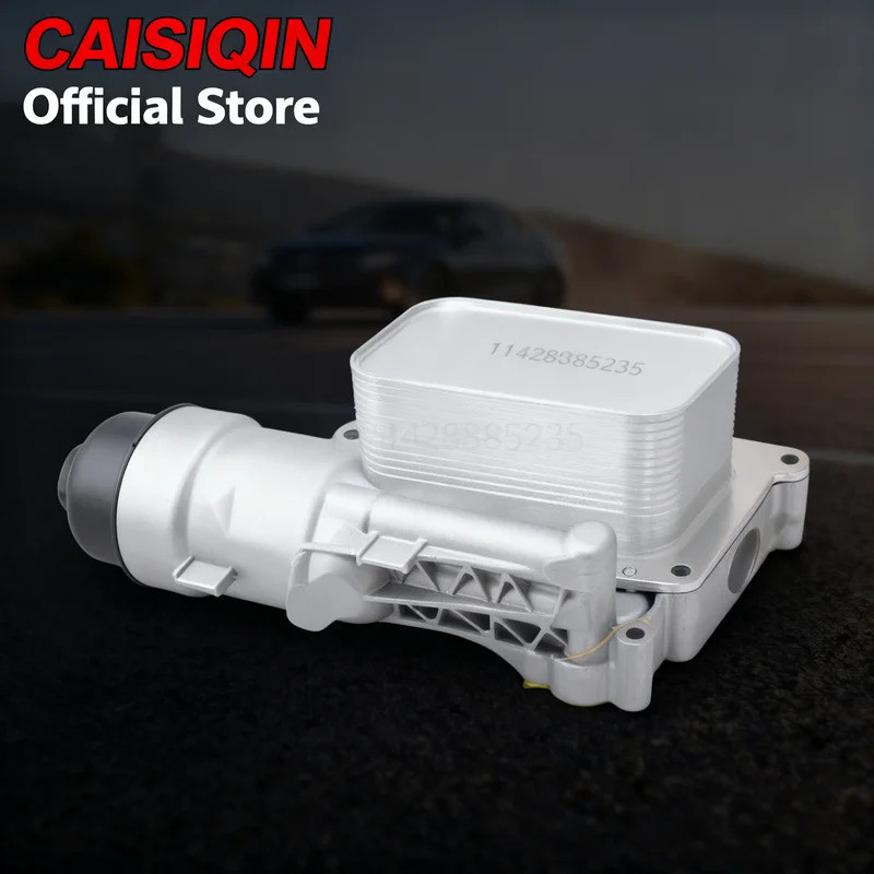 11428585235 อลูมิเนียมเครื่องยนต์น้ํามัน Cooler สําหรับ 14-19 Mini Cooper BMW i8 X1 X2 1.5L 2.0L F56