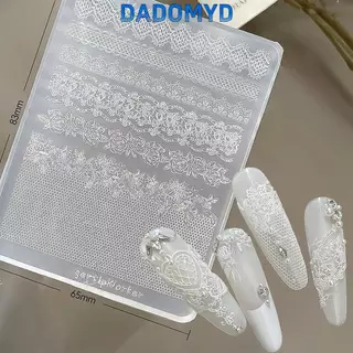 DADOMYD ร้อน แม่พิมพ์เพ้นท์เล็บ,รูปแบบฝรั่งเศสนํามาใช้ใหม่เล็บแม่พิมพ์,ร้อนขายโพรงออกแบบใสบรรเทาลูกไม้แม่พิมพ์ยูวีเจลเล็บ