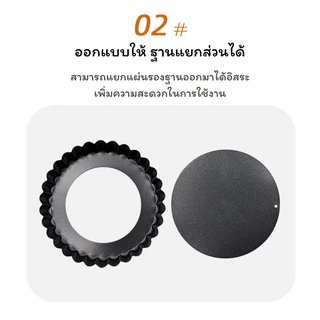 SUGA ถาดอบพาย แบบถอดก้น พิมพ์พายถอดก้น ถาดพาย เทฟล่อน ถาดพายขอบหยัก อุปกรณ์เบเกอรี่ มีให้เลือกซื้อ 4 ขนาด ถาดอบ SUR444