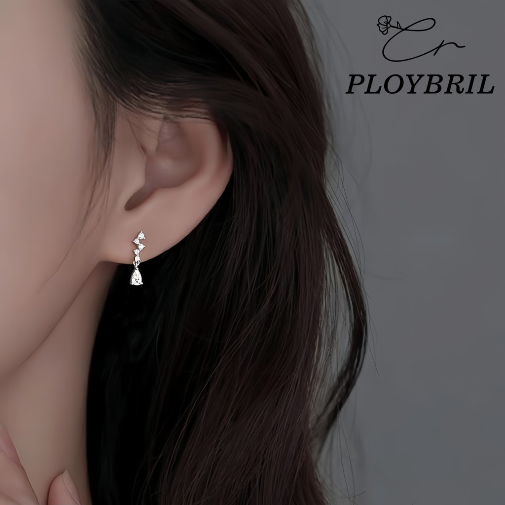 PLOYBRIL ต่างหูสตั๊ด ไทเทเนียม เงิน S925 รูปที่ 4