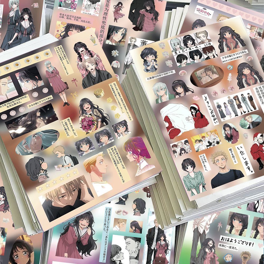 8 แผ่น Kaoru Hana Wa Rin ถึง Saku Die-cut สติกเกอร์ Tsumugi Rintaro Waguri Kaoruko อะนิเมะสติกเกอร์ 
