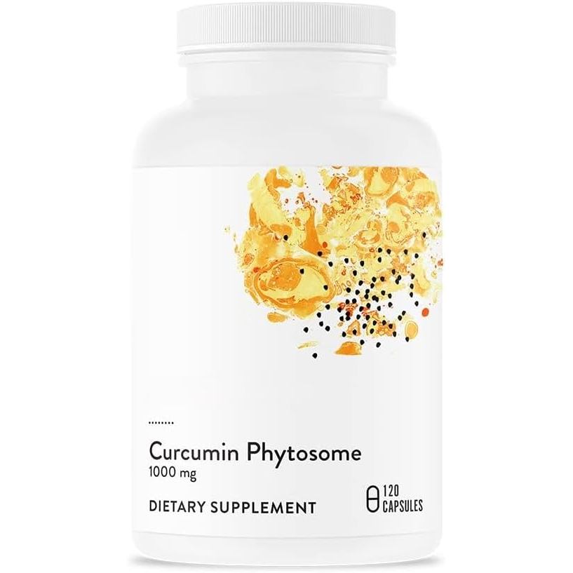 Curcumin Phytosome อาหารเสริมสําหรับ Thorne, 1000 มก., 120 แคปซูล, รองรับข้อต่อและกล้ามเนื้อ, 60 เสิร์ฟ