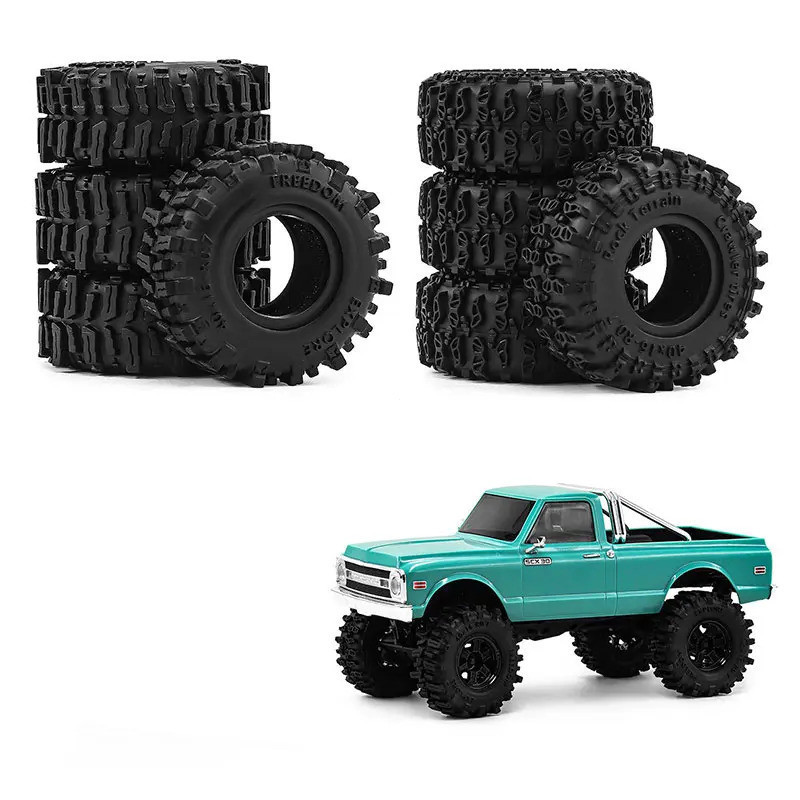 4pcs 40x16 มม.0.7 "ยางล้อยาง Tyre สําหรับ 1/30 RC Crawler รถ SCX30 Ascent-32 อะไหล่อัพเกรดอุปกรณ์เสริม