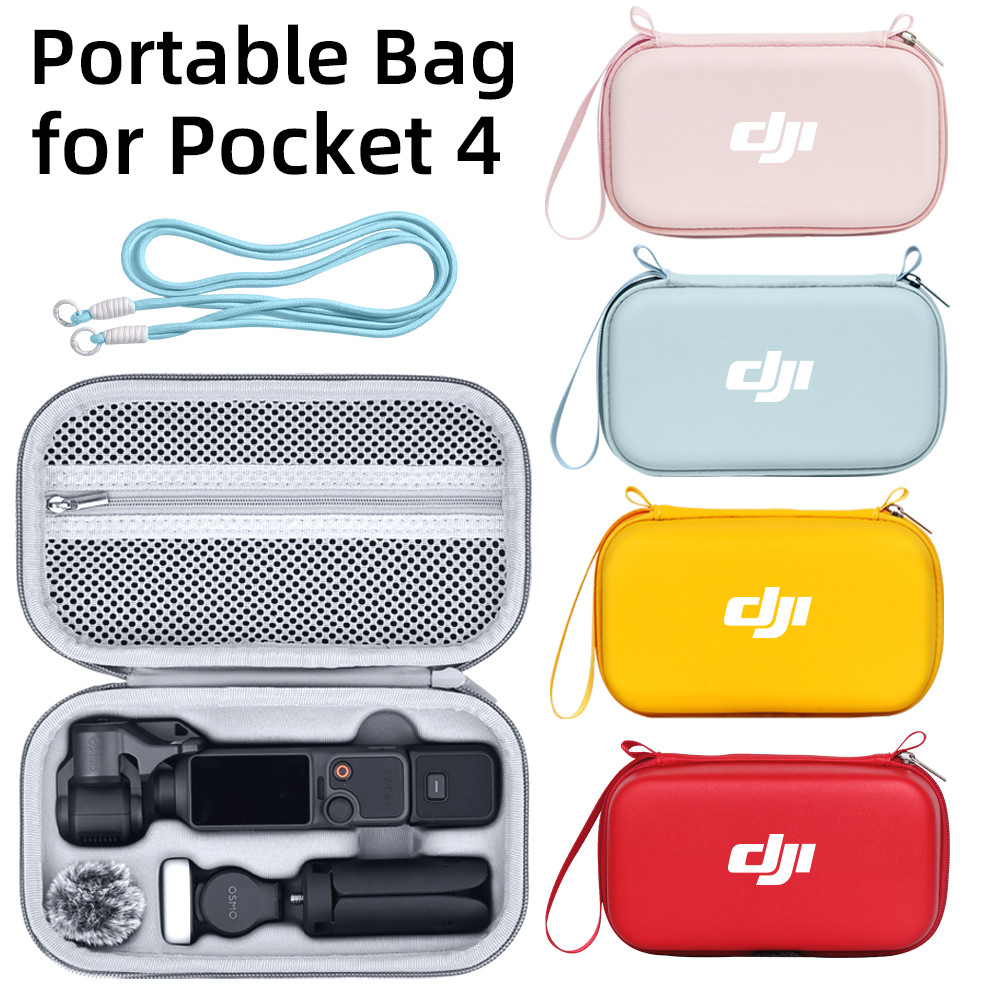 สําหรับ DJI Osmo Pocket 4 กระเป๋าเก็บของ Universal ชุดแบบพกพาไหล่ Crossbody กระเป๋าถือ Volg กระเป๋ามือถือ 4 อุปกรณ์เสริมสําหรับกล้องกีฬา