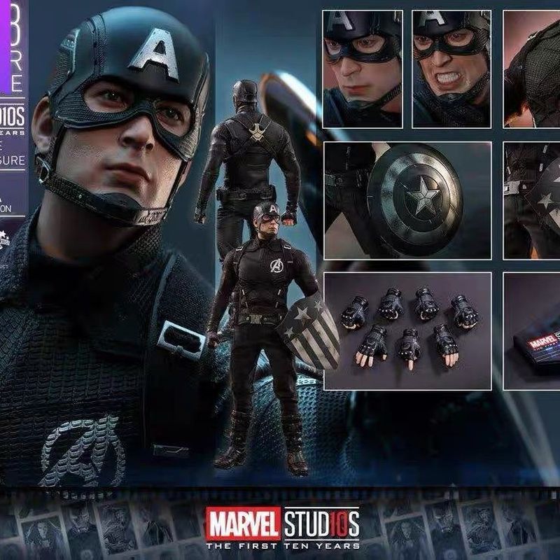 พร้อมส่ง HOTTOYS HT 1/6 10th Anniversary 10th Anniversary Black American Team Concept Edition Captai
