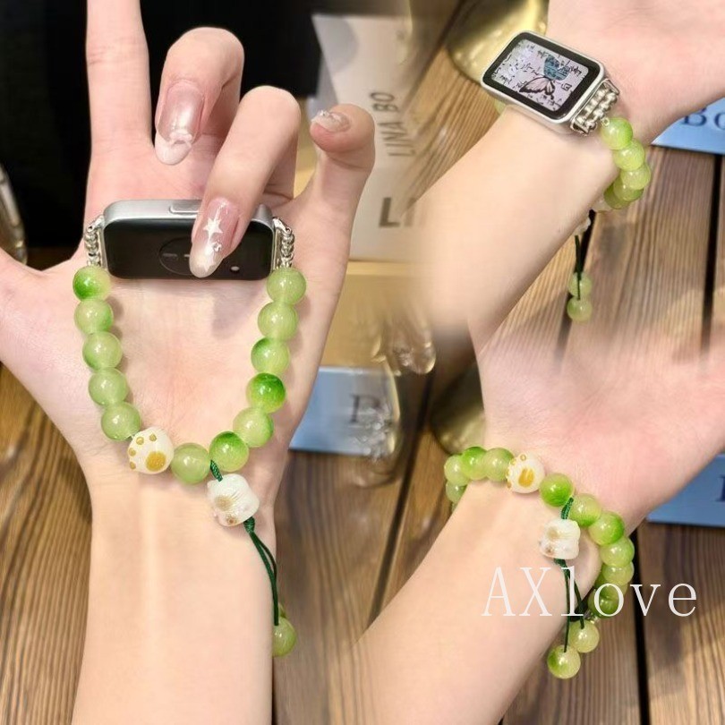 แมวน่ารัก ลูกปัด ยางยืด บาง สําหรับ Huawei Band 10/9/8/Fit 3/4 Pro สายรัดข้อมือ