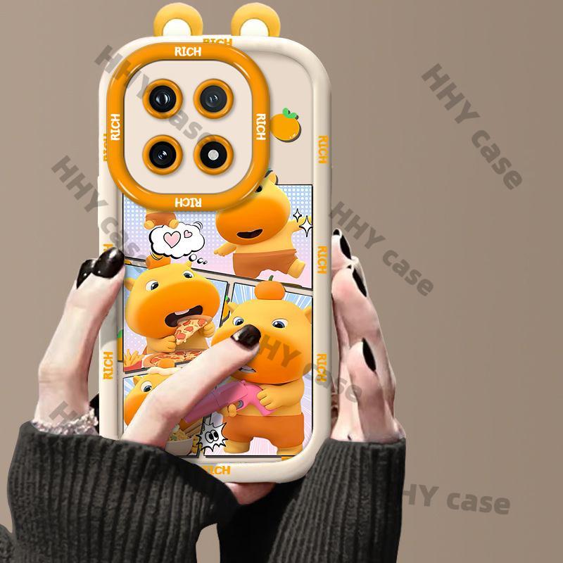 เคส IQOO Z10 Turbo เคส IQOO Z10 Turbo Pro เคส กรณีภาพประกอบ Capybara Lulu Anti-DROP ครอบคลุมเต็มรูปแบบนุ่มใหม่น่ารักผู้หญิงป้องกันกรณีแฟชั่น Anti-DROP เคสโทรศัพท์ HHY กรณี