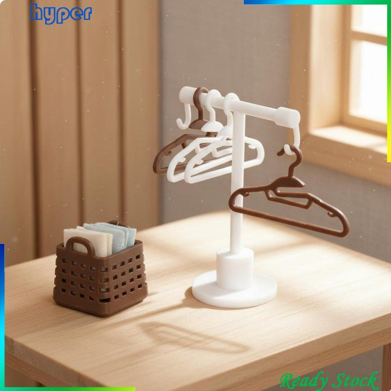 [Hyper] PLA Miniature Display Hanger ราวแขวนเสื้อผ้าที่สมจริงสะสมเฟอร์นิเจอร์ Miniatures สําหรับ OB1