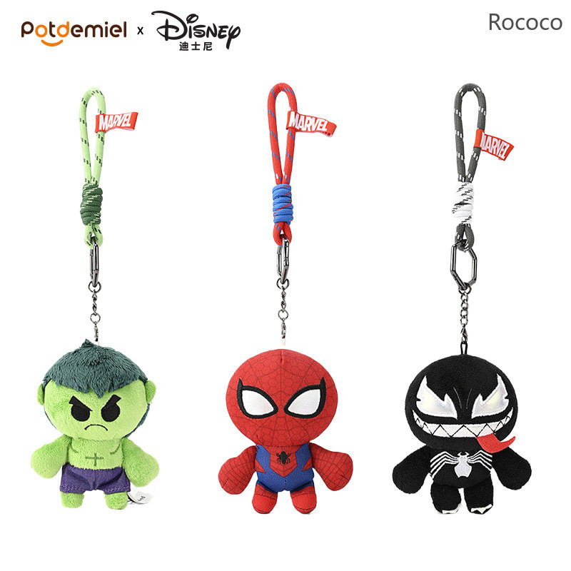 พวงกุญแจจี้ตุ๊กตา Disney Marvel: Venom, Spiderman และ Hulk