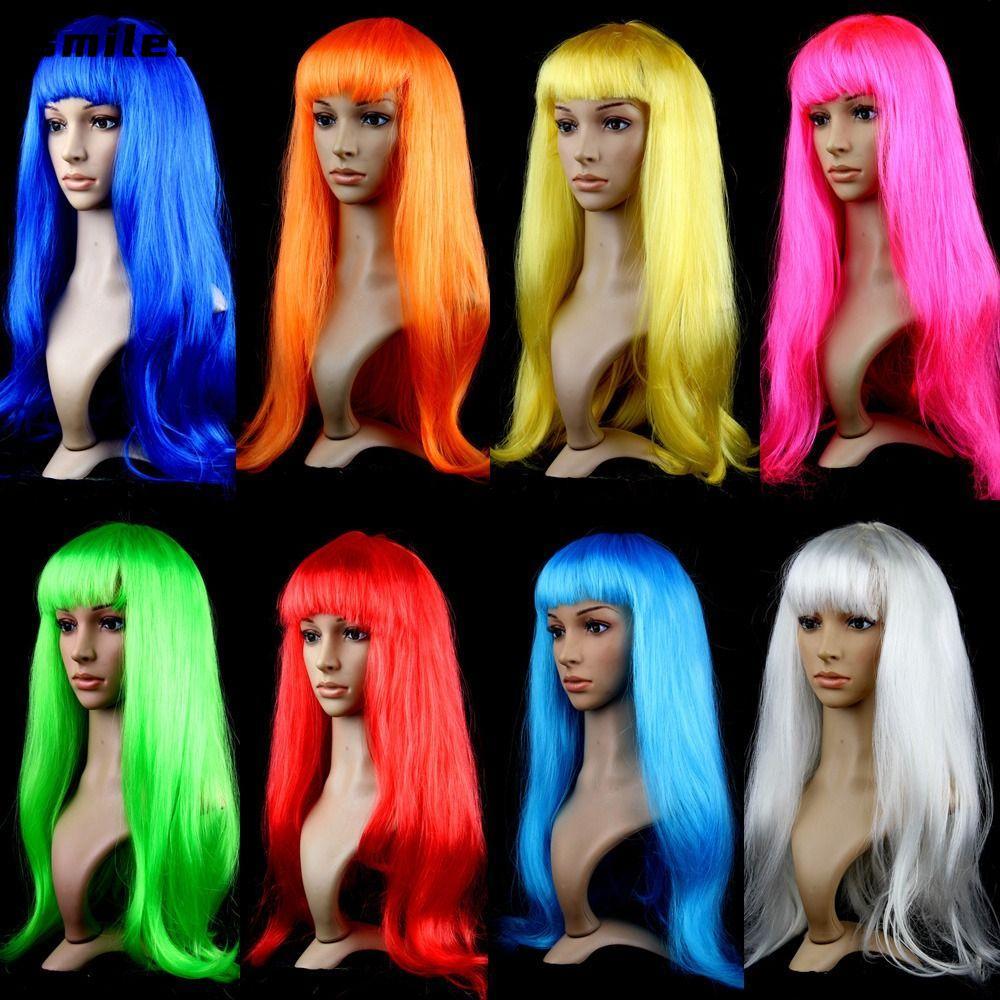 SMILE วิกผมผู้หญิงเสื้อผ้าผู้หญิงร้อนกลาง Score Masquerade สายอุณหภูมิสูง Dazzle ผมยาว