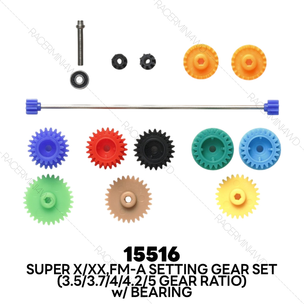 TAMIYA 15516 SuperX/XX,FM-A Setting Gear Set (3.5:1/3.7:1/4:1/4.2:1/5:1)