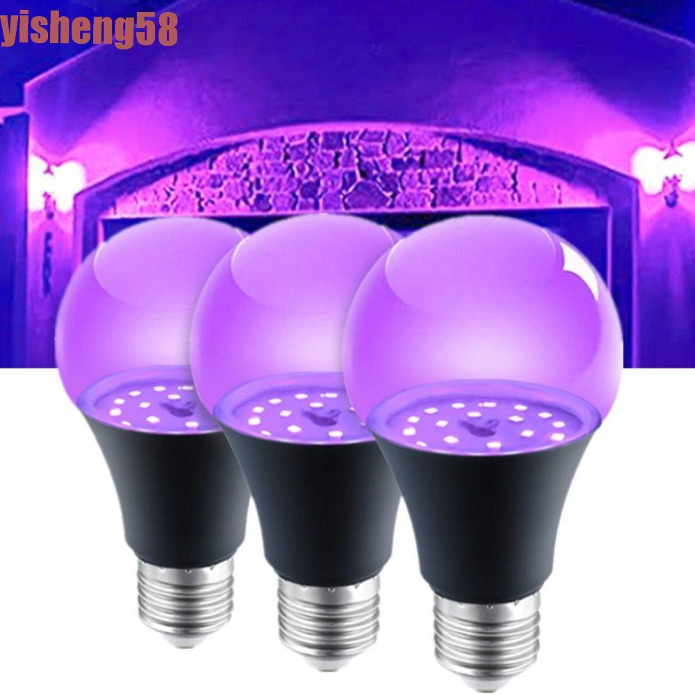 FABLE UV Purple Bulb, Aluminium 360 Glow Purple Black Light Bulb, Portable E26/E27 Spiral 10W 85-265