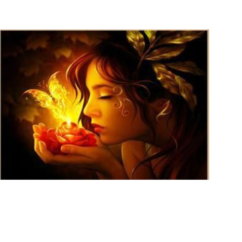 Godz J2 ZN3 5D ภาพวาดเพชร 30*40 ซม.DIY เต็มเจาะแฟนตาซี Fairy Cross Stitch เย็บปักถักร้อยผนังตกแต่ง Q