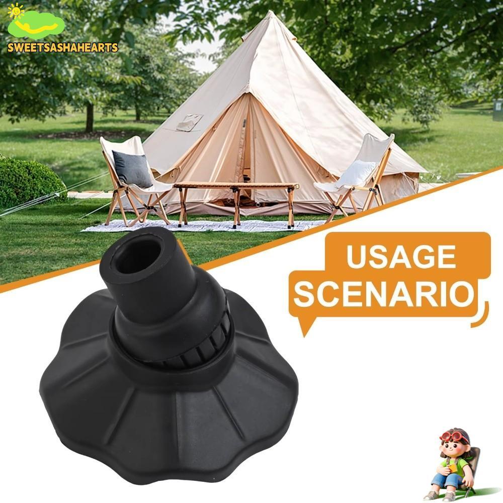 แผ่นรองขาเก้าอี้พับ 4 ชิ้น กันลื่นและทนทาน เหมาะสำหรับแคมปิงและการใช้งานกลางแจ้ง