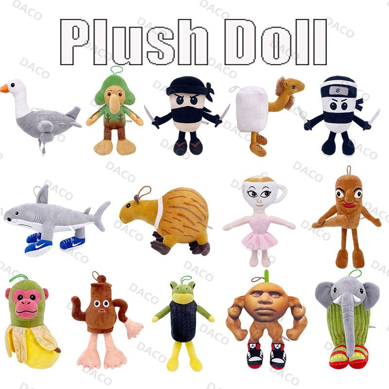 Tung Tung Tung Sahur ตุ๊กตาตุ๊กตา Trralero Tralala Tung Tung Sahur Stuff ของเล่นตุ๊กตาของขวัญ