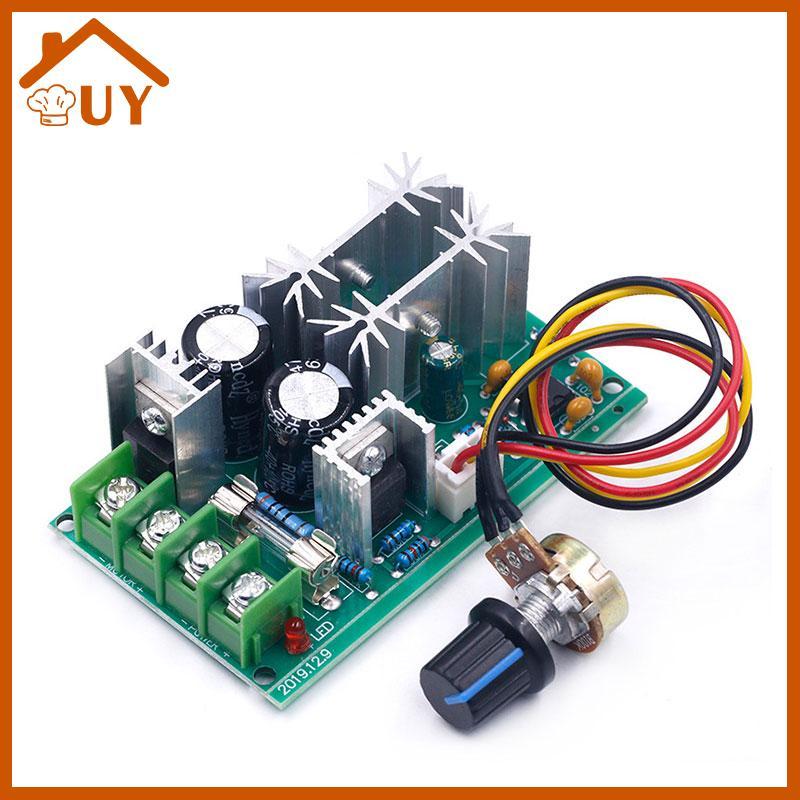 ตัวควบคุมความเร็วมอเตอร์10-60V DC สวิตช์ควบคุมความเร็วมอเตอร์ PWM 20A [COD]