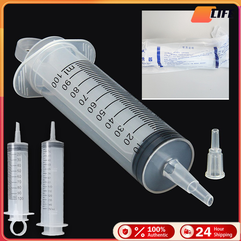 เก็บเงินปลายทาง！กระบอกฉีดยา ไซริงค์ ขนาดใหญ่100ML 150MLไม่ติดเข็ม ใช้ป้อนยา