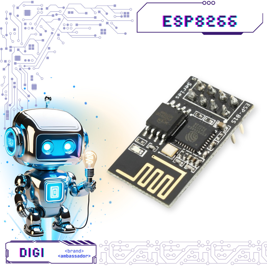 ESP8266 เครื่องรับส่งสัญญาณ WiFi ESP-01S - ESP 8266 01S - Digibot