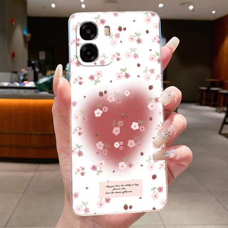 สําหรับ OPPO A6X 4G A6 ดอกไม้ผีเสื้อป้องกันปลอกบาง OPPOA6X 5G CPH2823 CPH2819 โปร่งใสซิลิโคนนุ่ม TPU ฝาครอบโทรศัพท์