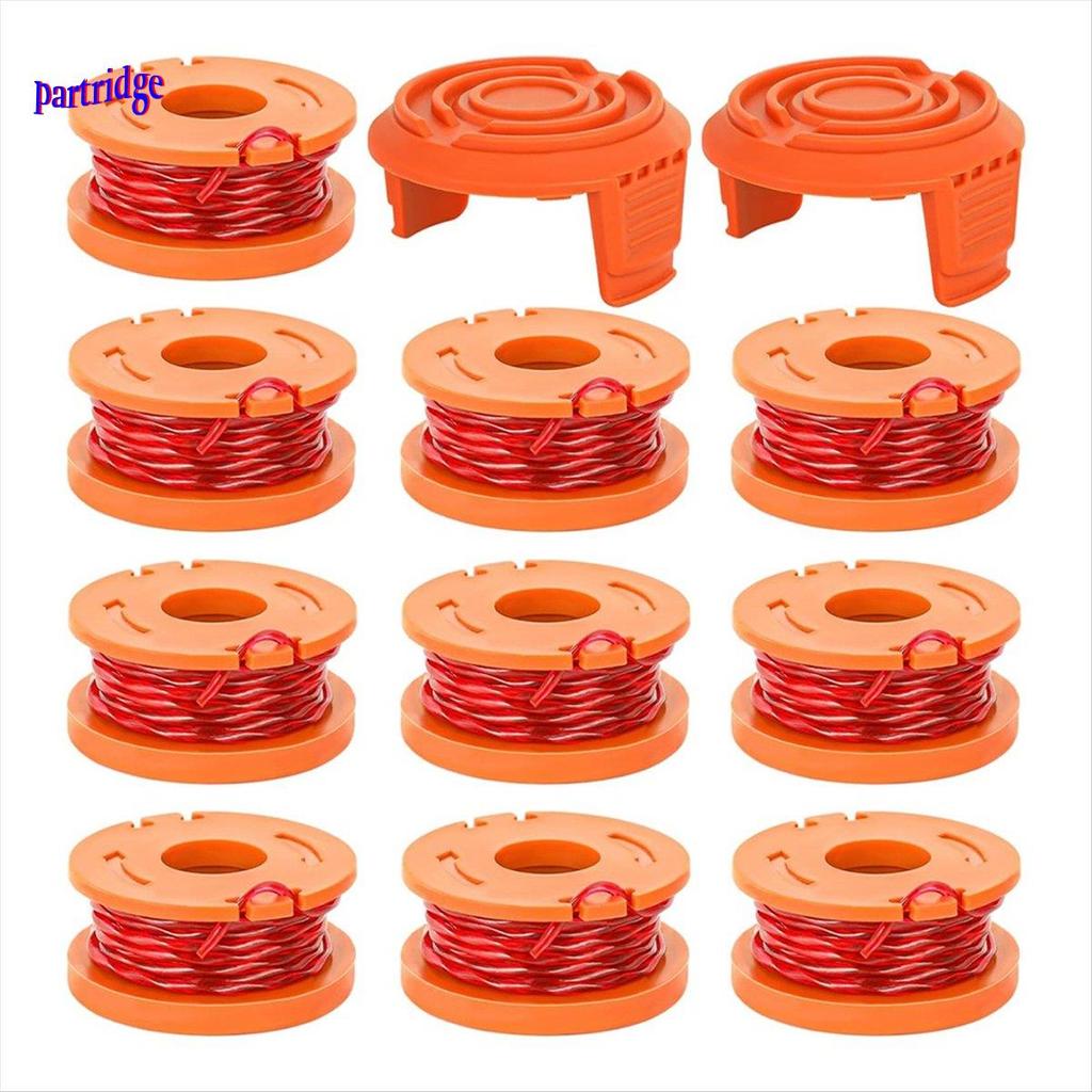 Trimmer Spool Line สําหรับ ,12 Pack WA0010 Edger Spools สําหรับ, Trimmer Line Refills 0.065 นิ้วสําห