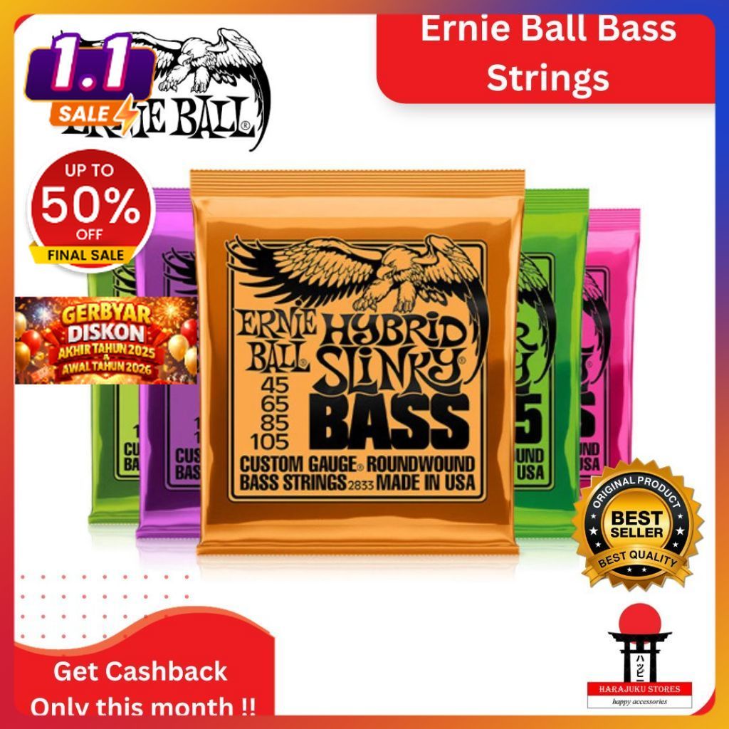 Ernie Ball Bass Strings 4 Strings 5 Strings Ernie Ball Bass Electric Original