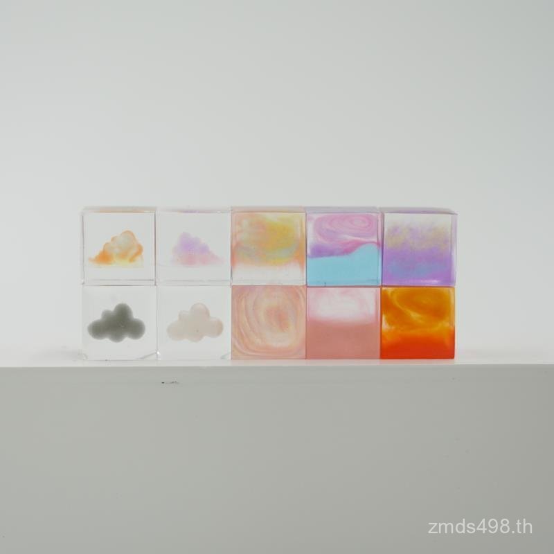 Cube Epoxy Cloud Creative Sky Cloud ตกแต่งตลาดตกแต่ง Cube Cube Cube Sunset Cube Cloud Sky Light HC8T