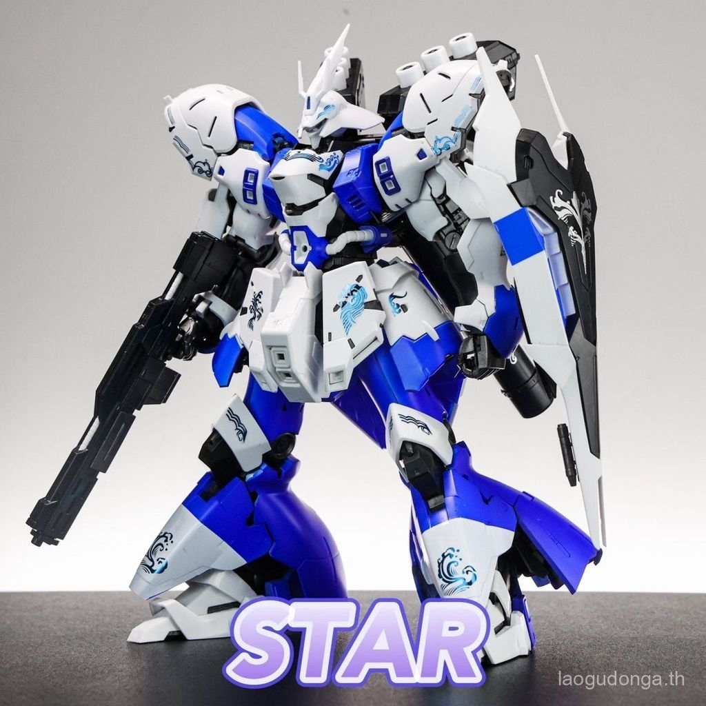 China Limited star Model rg 1/144 Sazabi Blue White Porcelain Color Matching Gundam Assembly Toy พร้