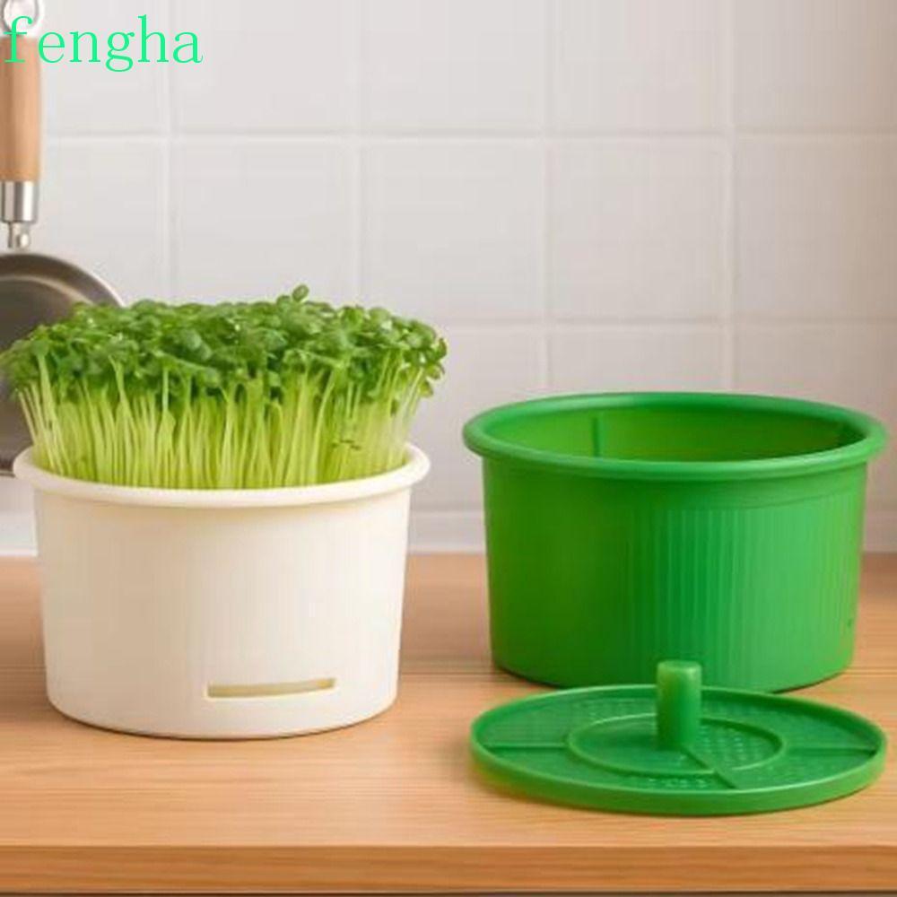 FENGHA Bean Sprout Nursery Pot, Non Toxic Plastic Soilding Pot,ขนาดใหญ่ความจุแยกโครงสร้างStackable B