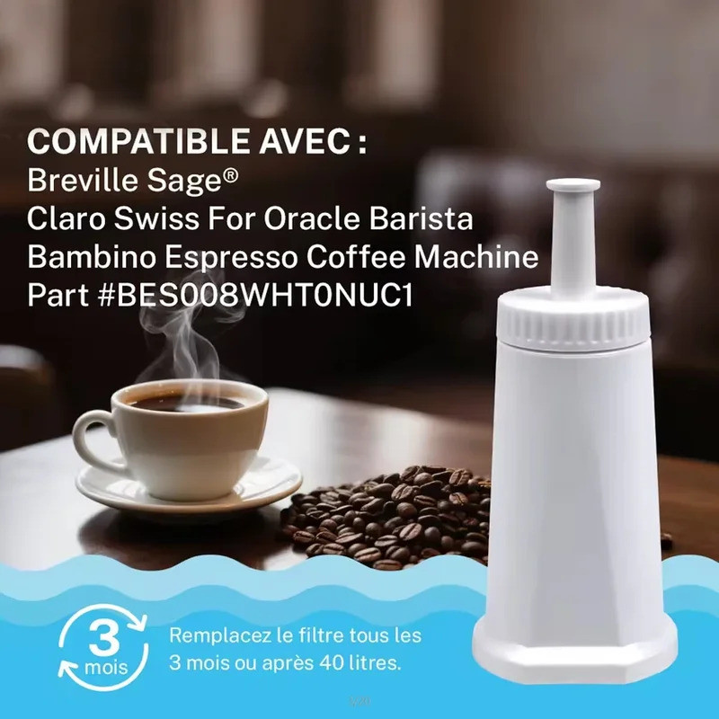 Breville Sage Coffee Machine Water Filter ใช้งานร่วมกับ Oracle Touch BES878 BES008 TV Certified