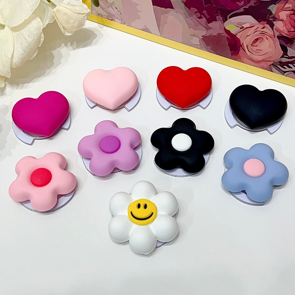 ที่วางโทรศัพท์แม่เหล็กดึงดูด Creative G Shape Kickstand 3D ดอกไม้ Love Heart สําหรับโทรศัพท์มือถือ Naked Magsafe กรณีแท็บเล็ตโทรศัพท์มือถือ Anti-drop PC Bracket 9 รูปแบบ